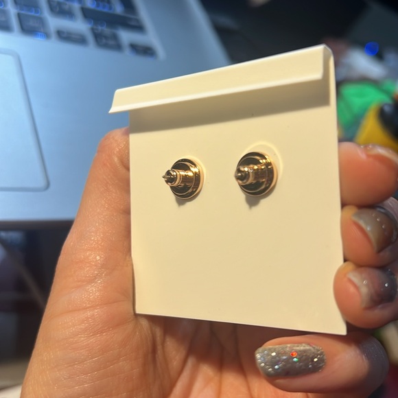 Brand new Tory Burch Pave Stud Earrings - Picture 3 of 4